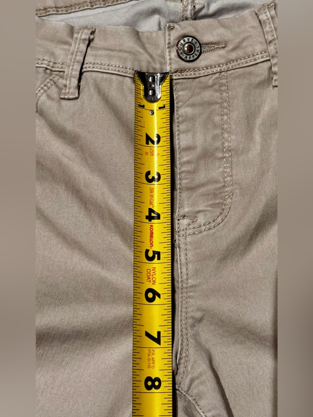2 pair CURVE APPEAL Jeggings in Mint and Beige/Khaki Slim Stretch Pants, 8/29 - Picture 13 of 15